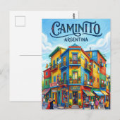 Carte Postale El Caminito Argentine (Devant / Derrière)