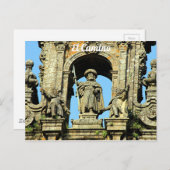 Carte Postale El Camino : Cathédrale de Saint-Jacques-de-Compost (Devant / Derrière)