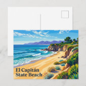 Carte Postale El Capitán State Beach Californie (Devant / Derrière)