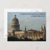 Carte Postale El Capitolio & Gran Teatro, La Havane, Cuba (Devant / Derrière)