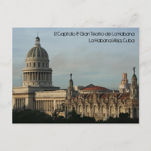 Carte Postale El Capitolio & Gran Teatro, La Havane, Cuba (Devant)