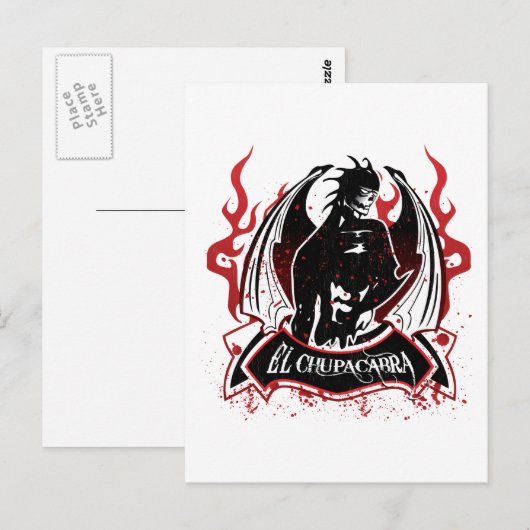 Carte Postale El Chupacabra - Sucker de chèvre (Devant / Derrière)