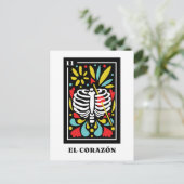 Carte Postale El Corazon Design Tarot de style mexicain (Debout devant)