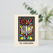 Carte Postale El Corazon Design Tarot de style mexicain (Debout devant)