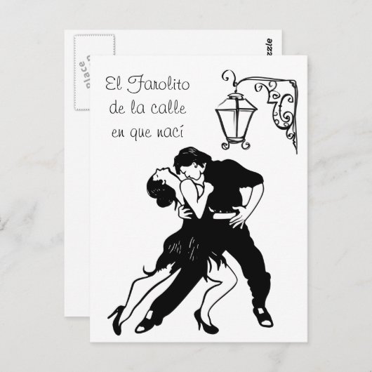Carte Postale El Farolito Tango (Devant / Derrière)