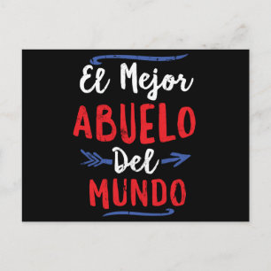 Carte Postale El Mejor Abuelo Del Mundo Grandpa Fête des pères