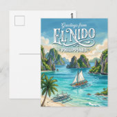 Carte Postale El Nido Philippines (Devant / Derrière)