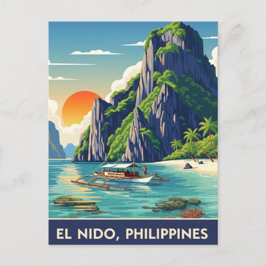 Carte Postale El Nido Philippines Voyage (Devant)