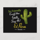 Carte Postale El Paso Cactus Funny Retro (Devant)