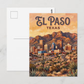 Carte Postale El Paso Skyline Texas (Devant / Derrière)