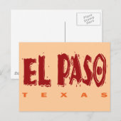 CARTE POSTALE EL PASO, TEXAS (Devant / Derrière)
