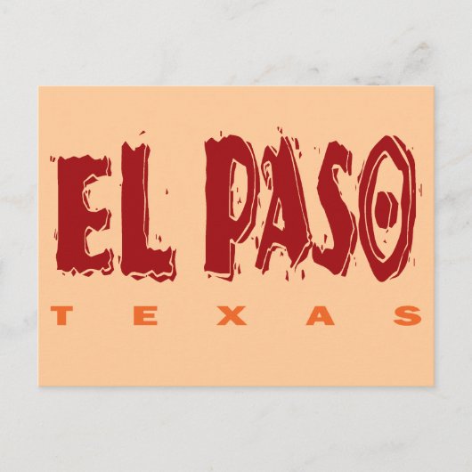 CARTE POSTALE EL PASO, TEXAS (Devant)