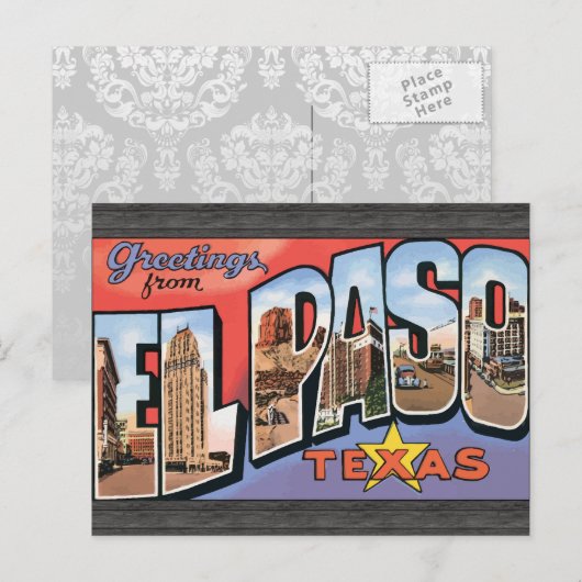 Carte Postale El Paso Texas (Devant / Derrière)