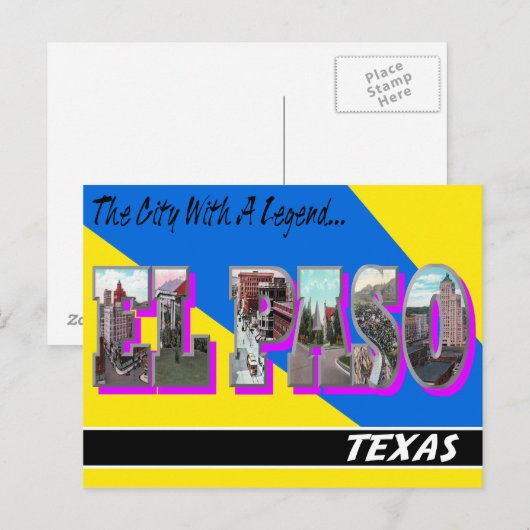 Carte postale El Paso Texas (Devant / Derrière)
