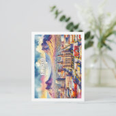 Carte Postale El Paso Texas Famous Travel Places aquarelle (Debout devant)