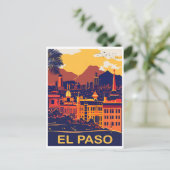 Carte Postale El Paso, Texas, Ville Paysage, Voyage (Debout devant)