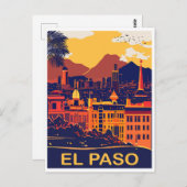 Carte Postale El Paso, Texas, Ville Paysage, Voyage (Devant / Derrière)