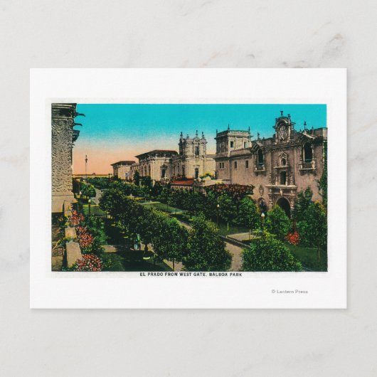 Carte Postale El Prado de West Gate, Balboa Park (Devant)