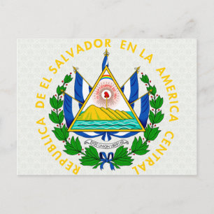 Carte Postale El Salvador Détail des armoiries