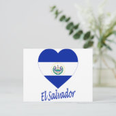 Carte Postale El Salvador Flag Heart (Debout devant)