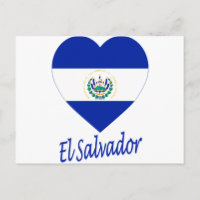 El Salvador Flag Heart