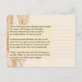 Carte Postale El Shaddai | Noms de Dieu Écriture Dévotionnelle (Dos)