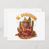 Carte Postale El Squatcho Bigfoot avec Maraca, Sombrero et Ponc (Devant / Derrière)
