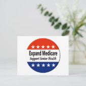 Carte Postale Élargir l'assurance-maladie pour soutenir la santé (Debout devant)