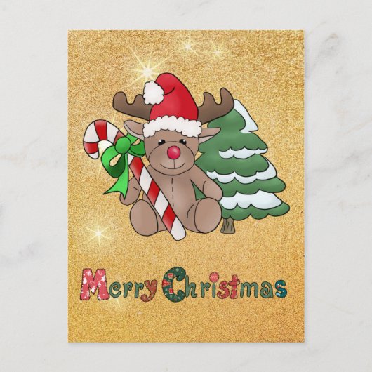 Carte Postale Elch mit Zuckerstange (Devant)