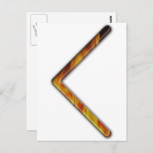 Carte Postale Elder Futhark Rune Cen (Devant / Derrière)