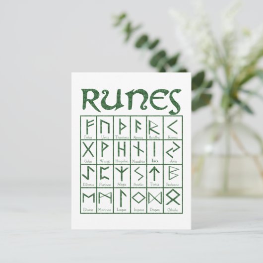 Carte Postale Elder Futhark Runes (Debout devant)