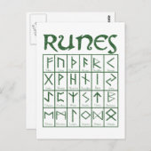 Carte Postale Elder Futhark Runes (Devant / Derrière)
