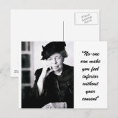 Carte Postale Eleanor Roosevelt - Personne ne peut vous faire se (Devant / Derrière)