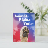 Carte Postale Électeur pour les Droits des Animaux (Debout devant)