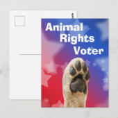 Carte Postale Électeur pour les Droits des Animaux (Devant / Derrière)