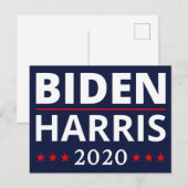Carte Postale Election 2020 - Biden Harris II (Devant / Derrière)