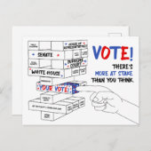 Carte Postale Élection Blocage Tour Plus à l'oeuvre Progrès (Devant / Derrière)