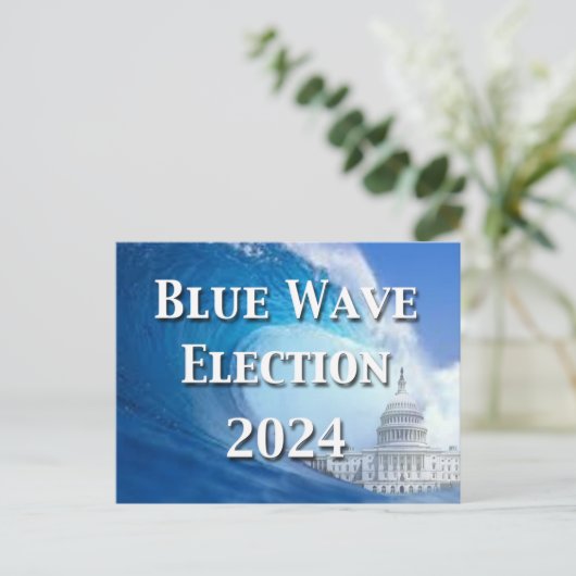 Carte Postale Élection Blue Wave 2024 (Debout devant)