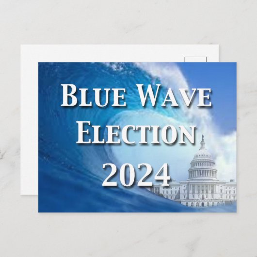 Carte Postale Élection Blue Wave 2024 (Devant / Derrière)