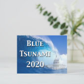 Carte Postale Élection du tsunami bleu 2020 (Debout devant)