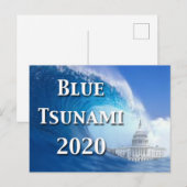 Carte Postale Élection du tsunami bleu 2020 (Devant / Derrière)