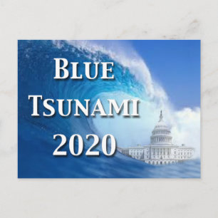 Carte Postale Élection du tsunami bleu 2020