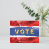 Carte Postale Élection Gold Vote Patriotique (Debout devant)