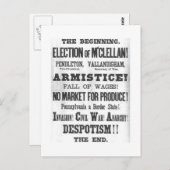 Carte Postale Élection présidentielle de 1864 (Devant / Derrière)