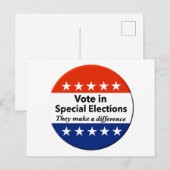 Carte Postale Élections spéciales (Devant / Derrière)
