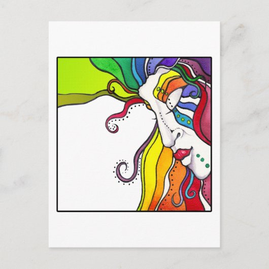 Carte Postale Electra pop art diva (Devant)