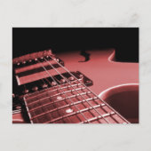 Carte Postale Electric Guitar Close Up Photo 6 String- Red (Devant)