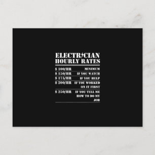 Carte Postale Electrician Hourly Rate