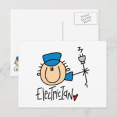 Carte Postale Électricien (Devant / Derrière)