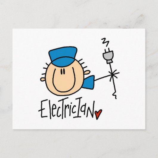 Carte Postale Électricien (Devant)